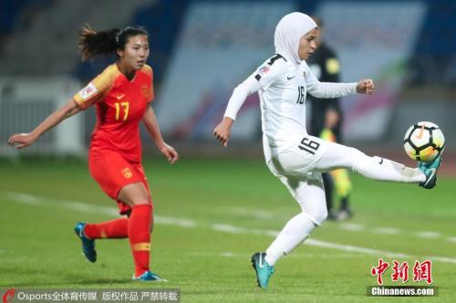 图为中国女足球员古雅莎。 图片来源：Osports全体育图片社