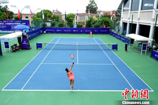 ITF国际网联女子网球巡回赛·泉州站赛程8天，将进行超过70场比赛。　孙虹 摄
